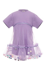 Load image into Gallery viewer, Lilac Pom-Pom Dress