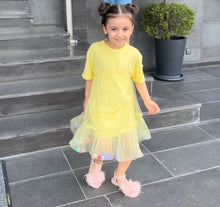 Load image into Gallery viewer, Yellow Pom-Pom Dress