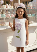 Load image into Gallery viewer, White Floral Dress with HairBand
