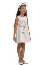 Load image into Gallery viewer, White Floral Dress with HairBand
