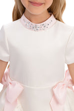 Load image into Gallery viewer, Ecru Belle Bow Dress with Headband
