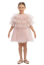 Load image into Gallery viewer, Pink Sparkle Dress with Cape
