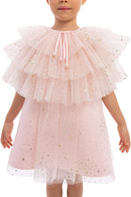Load image into Gallery viewer, Pink Sparkle Dress with Cape
