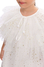 Load image into Gallery viewer, White Sparkle Dress with Cape
