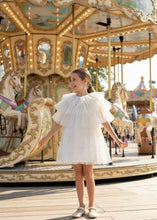 Load image into Gallery viewer, White Sparkle Dress with Cape
