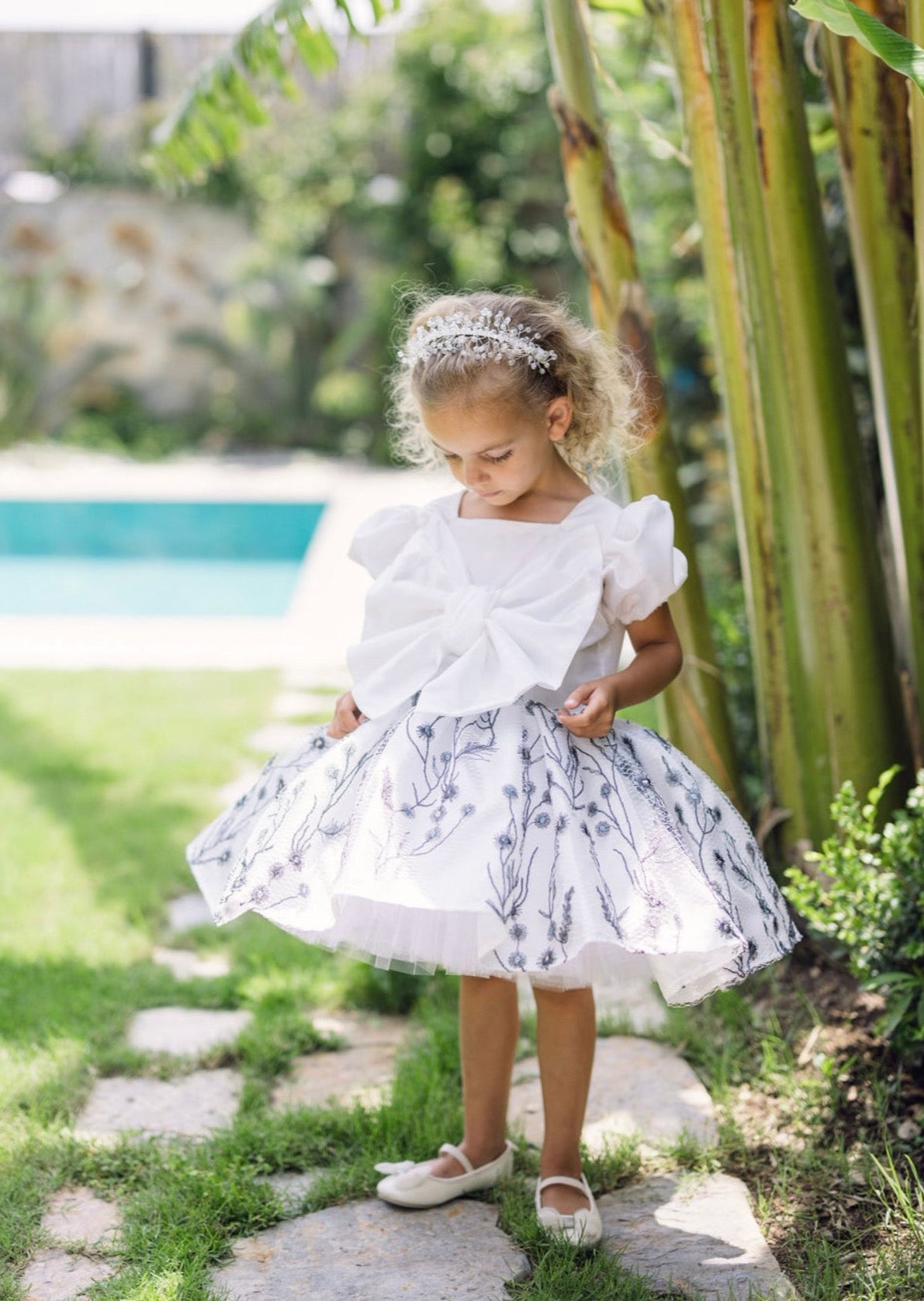 White Bow dress