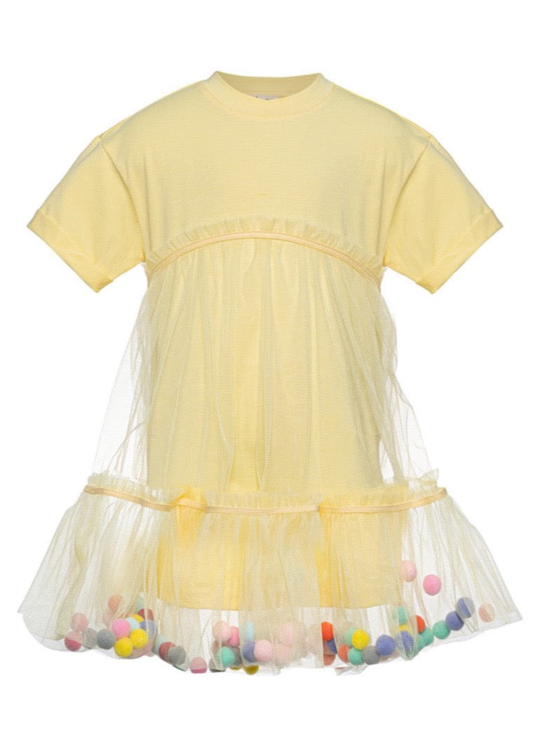 Yellow Pom-Pom Dress