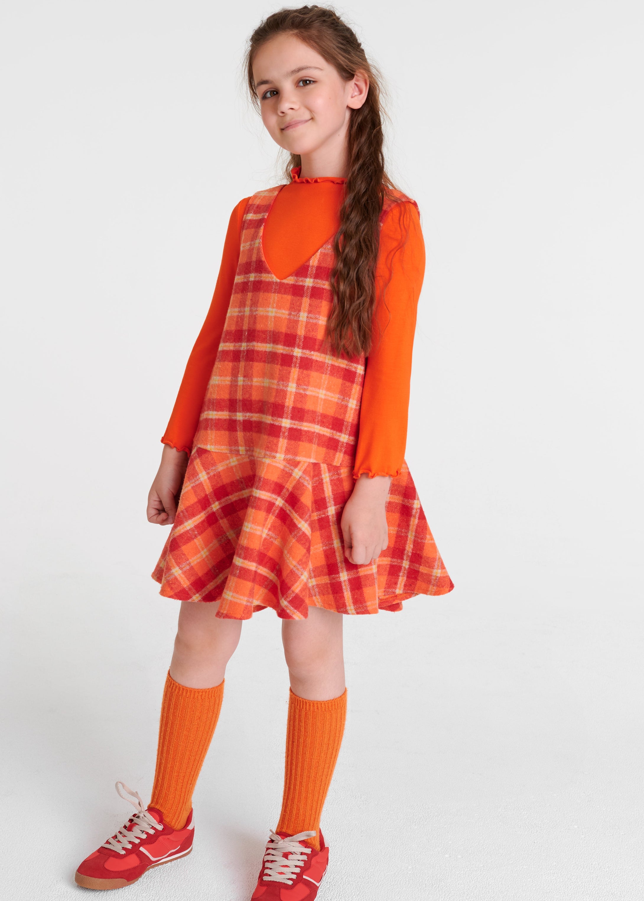 Orange Plaid Set