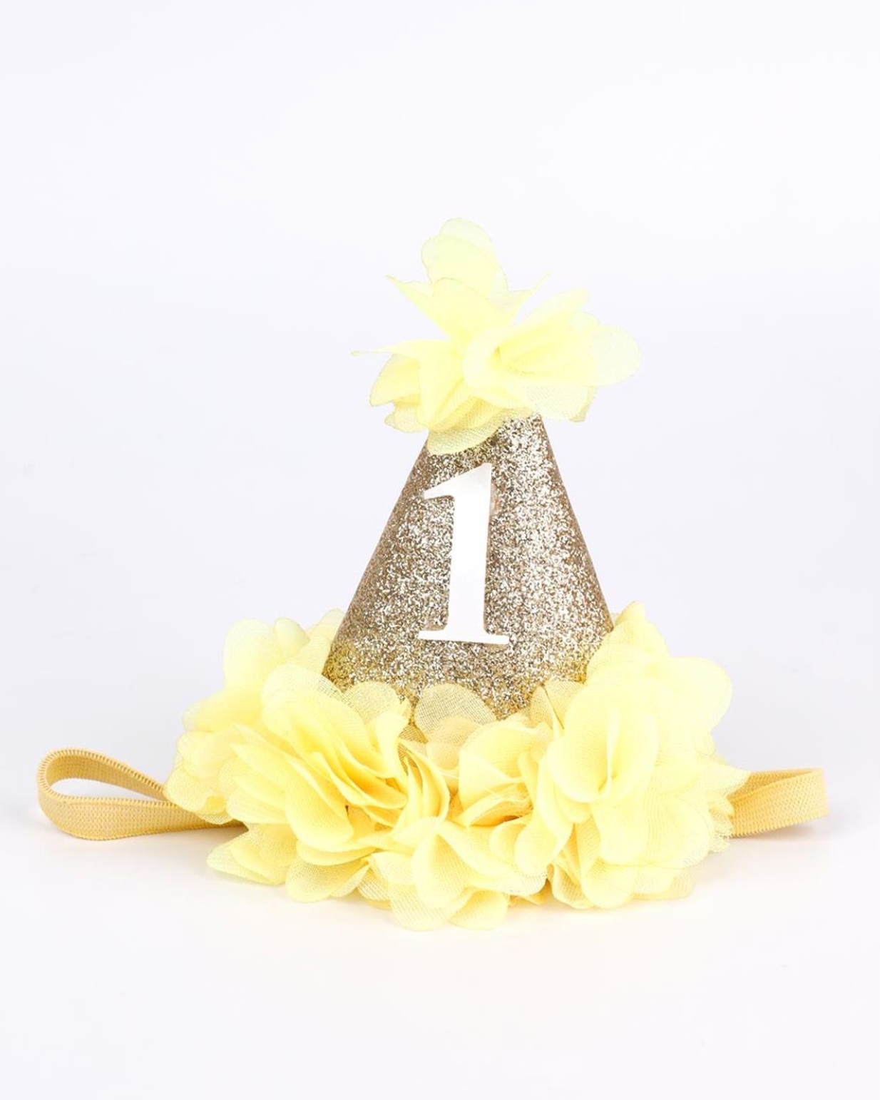 Yellow Funnel Crown with Ruffles