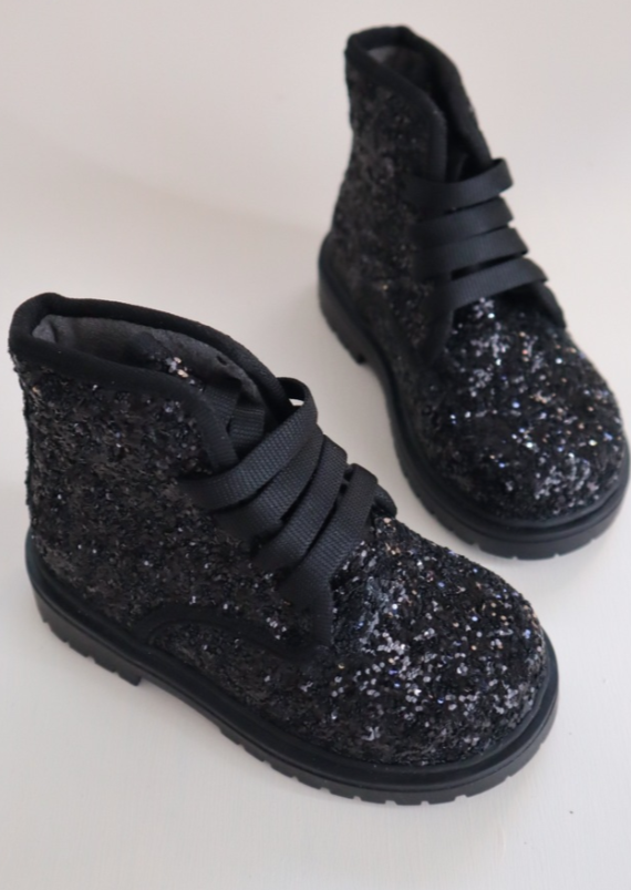 Black Sparkle Boots