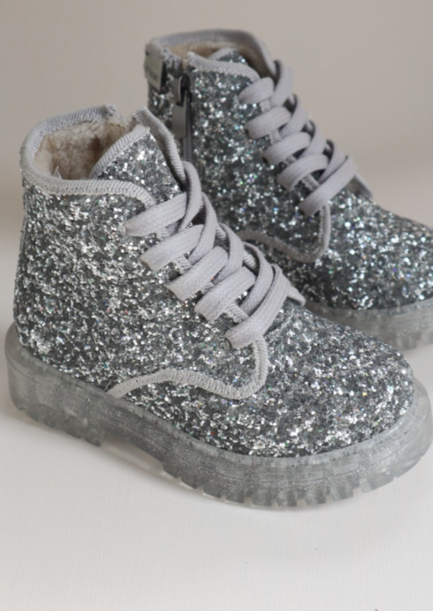 Silver Sparkle Boots