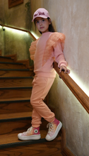 Load image into Gallery viewer, Salmon Ruffled TrackSuit
