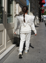 Load image into Gallery viewer, White Ruffled TrackSuit
