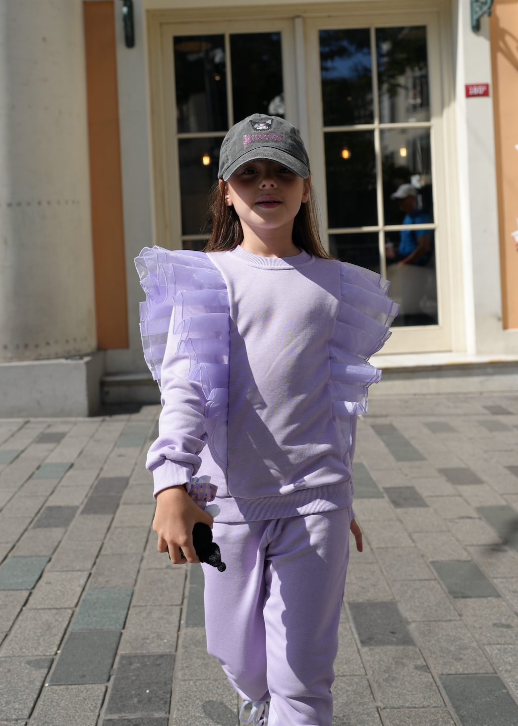 Purple Ruffled TrackSuit