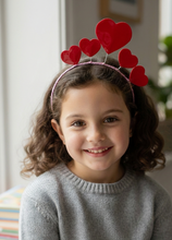 Load image into Gallery viewer, Red Hearts headband

