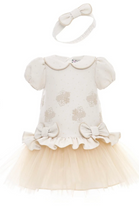 Load image into Gallery viewer, Baby Beige dress with Hairband
