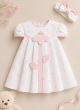 Load image into Gallery viewer, Baby White dress with Hairband
