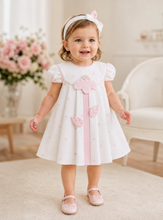 Load image into Gallery viewer, Baby White dress with Hairband
