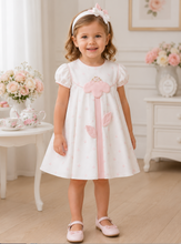 Load image into Gallery viewer, Baby White dress with Hairband
