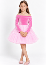 Load image into Gallery viewer, Alora Pink Velvet Dress
