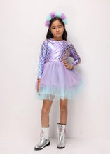 Load image into Gallery viewer, Lilac Mermaid Dress Long Sleeves
