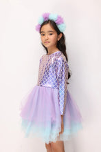 Load image into Gallery viewer, Lilac Mermaid Dress Long Sleeves
