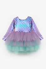 Load image into Gallery viewer, Lilac Mermaid Dress Long Sleeves
