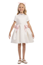 Load image into Gallery viewer, Ecru Belle Bow Dress with Headband
