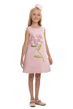 Load image into Gallery viewer, Pink Floral Dress with HairBand
