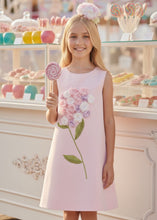 Load image into Gallery viewer, Pink Floral Dress with HairBand
