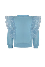 Load image into Gallery viewer, Blue Ruffled TrackSuit
