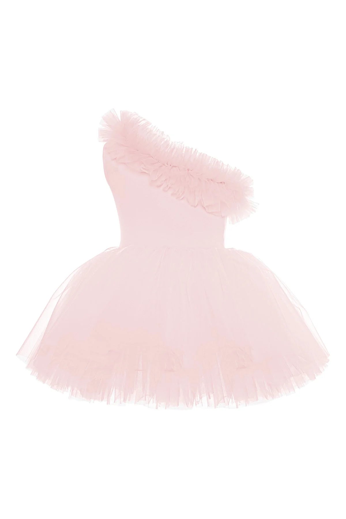 Pink One shoulder with pink ruffles