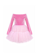 Load image into Gallery viewer, Alora Pink Velvet Dress
