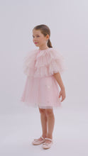 Load and play video in Gallery viewer, Pink Sparkle Dress with Cape
