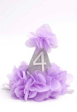 Load image into Gallery viewer, Purple Funnel Crown with Ruffles
