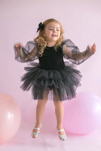 Load image into Gallery viewer, Black Velvet with balloon Sleeves
